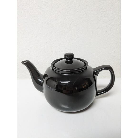 Old Amsterdam 1701 Porcelain Works Ceramic Black Tea Pot Lead Free with Lid - Picture 3 of 8